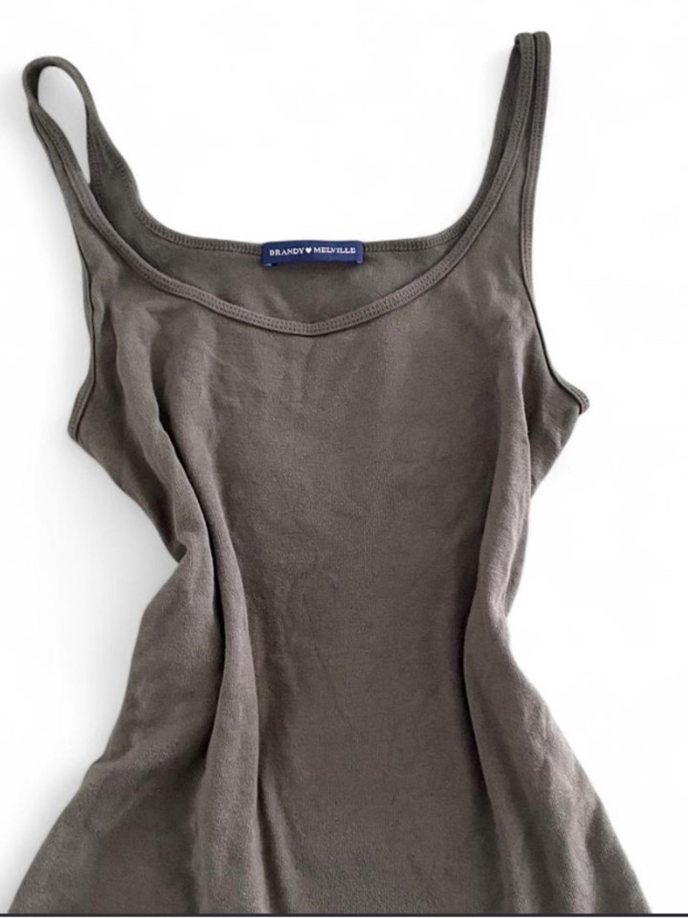 Brandy Melville Olive Tank Top – Classic Scoop Neck